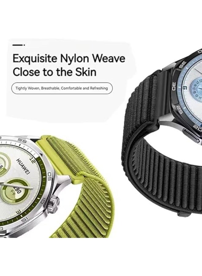 فكرة حلقة رياضية من فيكرا متوافقة مع ساعات هواوي GT4 و GT3 SE و GT2 برو مقاس 46 ملم، مصنوعة من النايلون للجنسين مقاس 22 ملم - Image 2